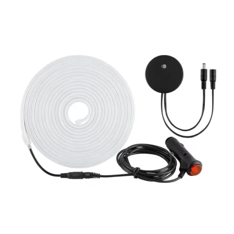Banda LED portbagaj auto 5M cu senzor si alimentare la bricheta Iluminare Calda 12V