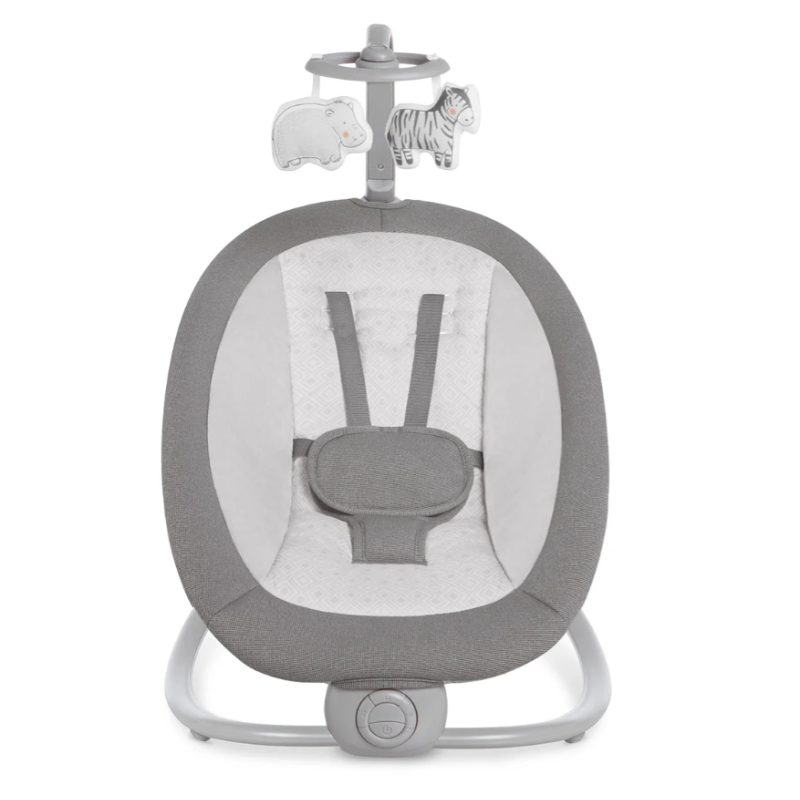 Balansoar copii electric 3 in 1 cu plasa tantari perna deteasabila jucarii incluse bluetooth USB telecomanda