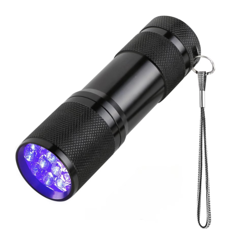 Mini Lanterna UV cu Iluminare ultravioleta autentificarea documentelor si bancnotelor 9cm