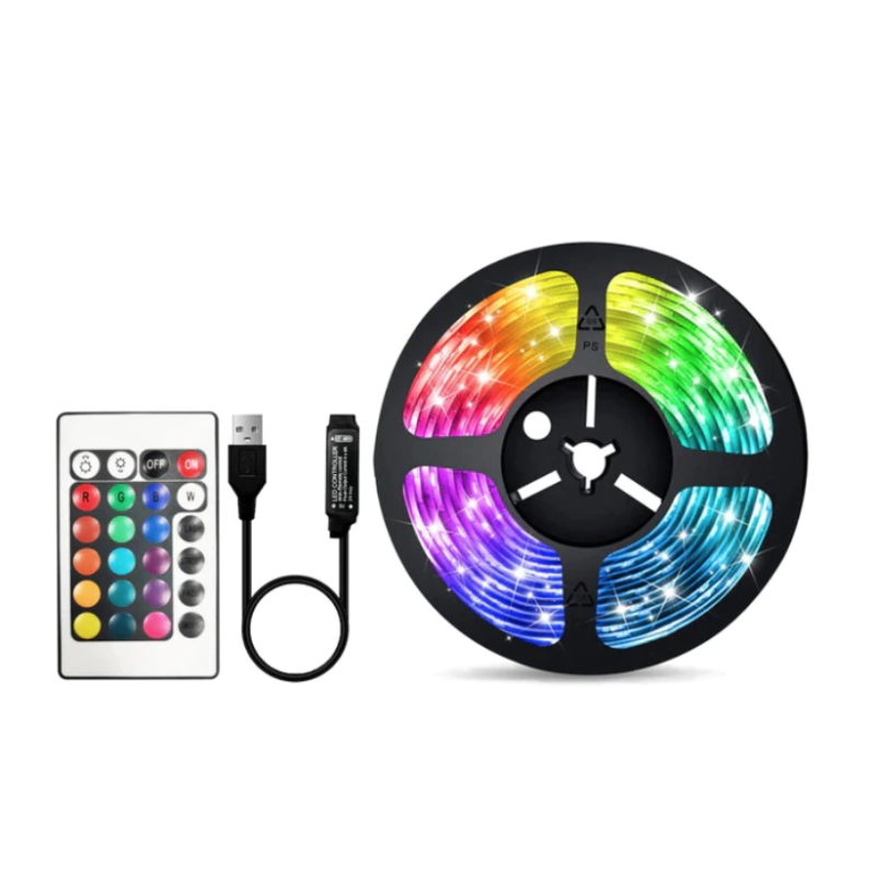 Kit Banda Led RGB Pentru Tv cu conectare USB lungime 2M telecomanda inclusa