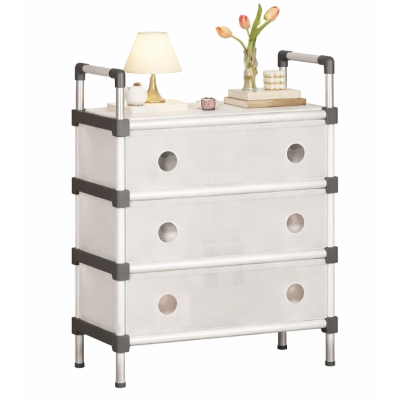 Comoda cu 3 sertare cadru metalic design modern organizator depozitare HY 7604