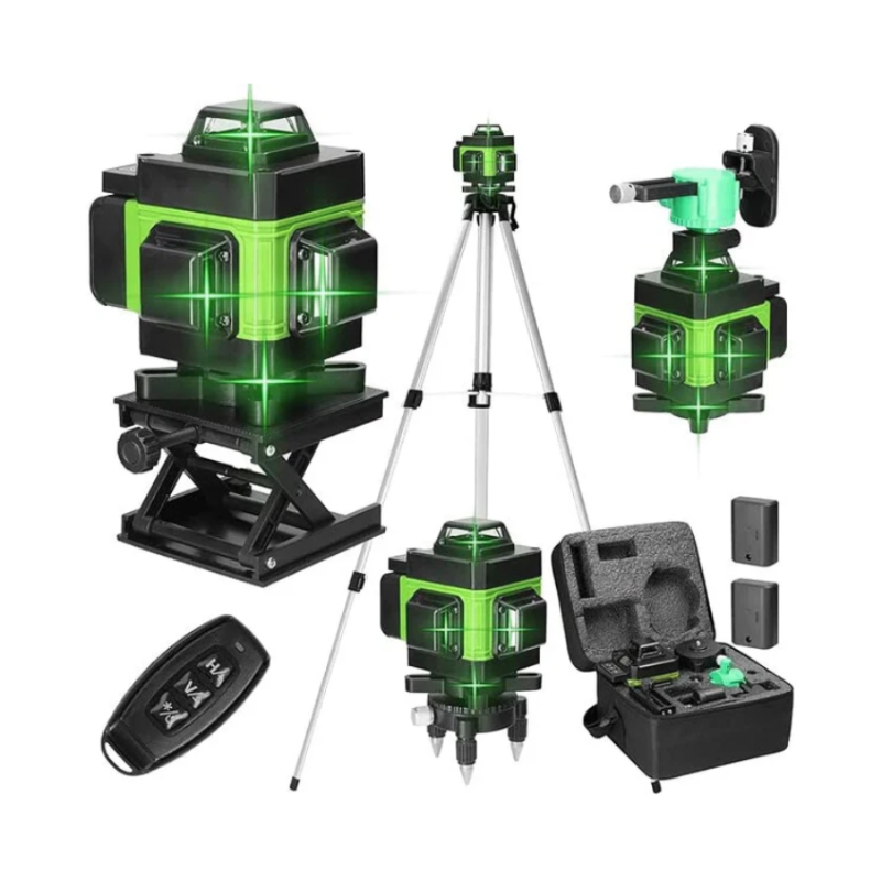 Nivela laser 4D cu 16 linii autonivelare telecomanda lumina verde Trepied