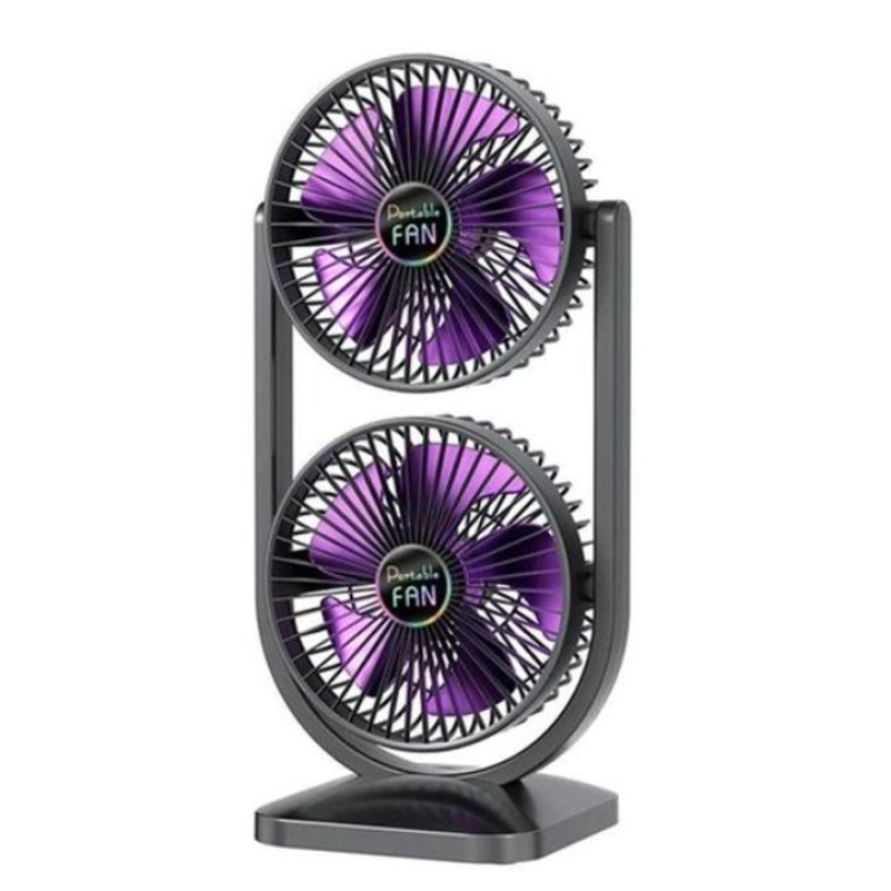 Ventilator de birou dublu portabil si reglabil CH