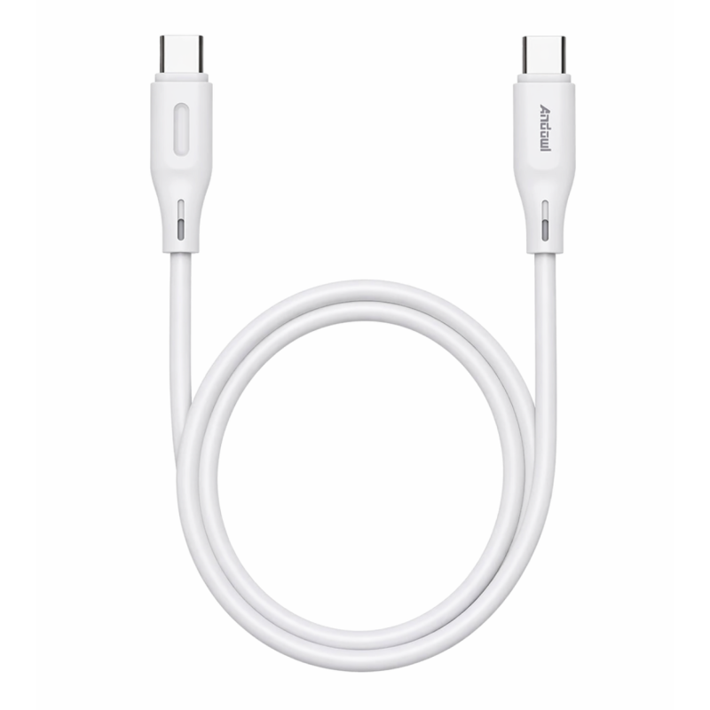 Cablu USB C la USB C incarcare rapida si transfer date Q SJ61C design premium Alb
