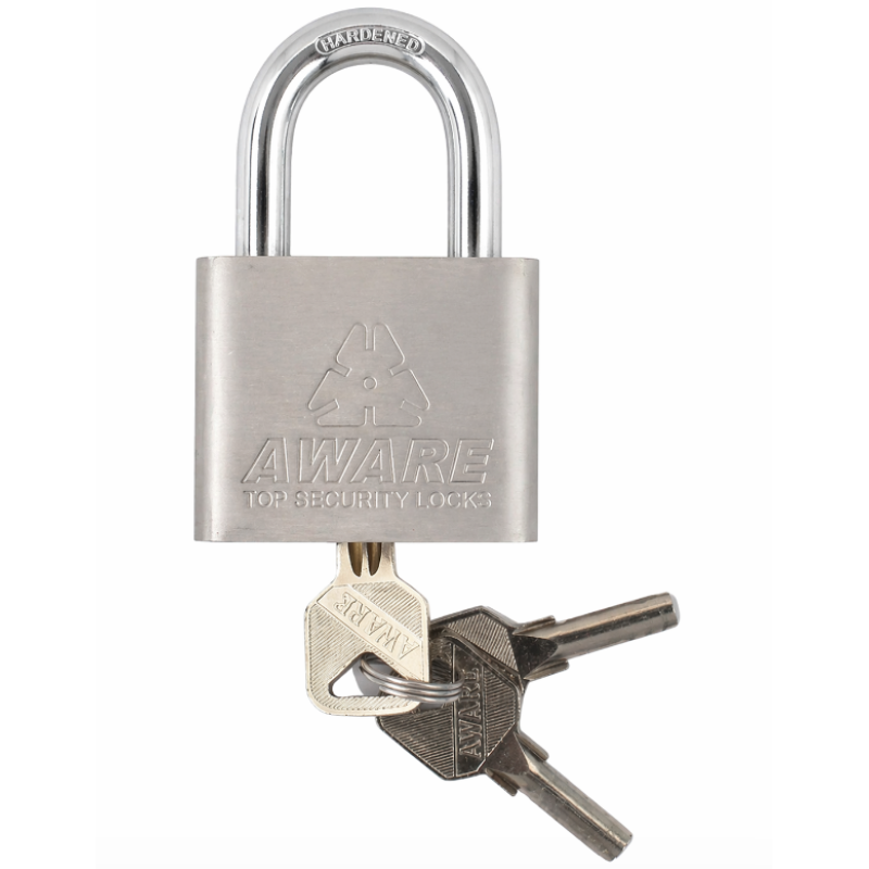 Lacat de securitate AWARE 70 mm din otel calit cu 3 chei protectie maxima