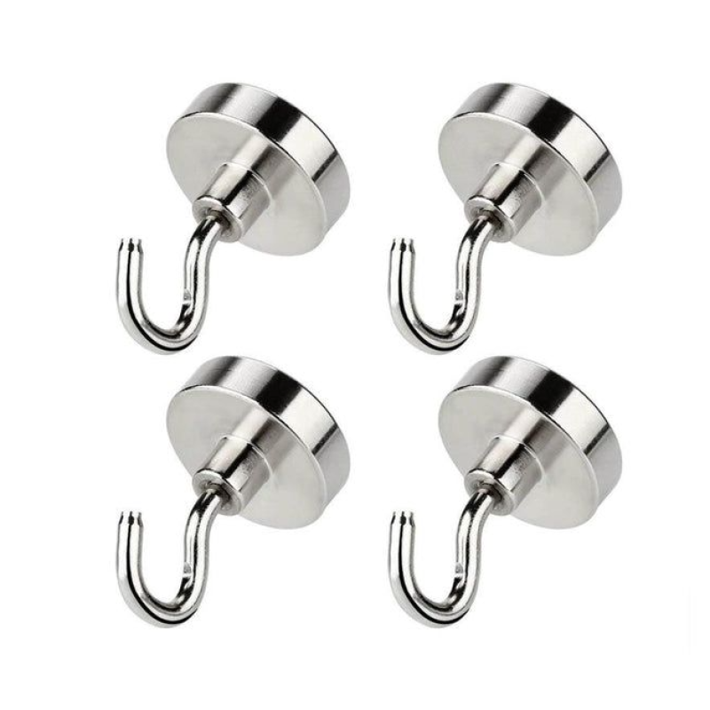 Set 4 carlige magnetice HORUSDY 35 mm 8 lbs suport metalic cu prindere puternica