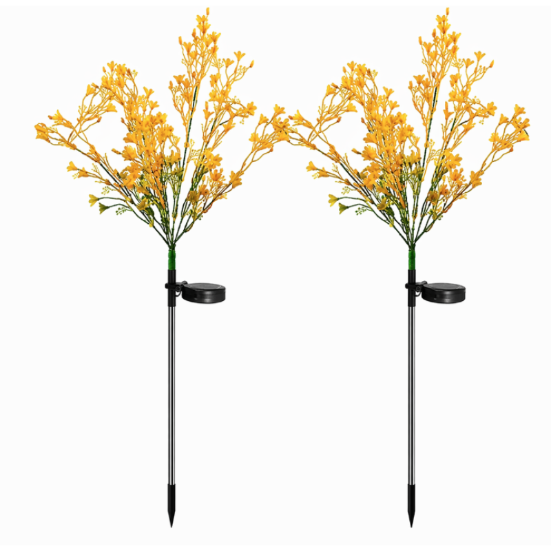 Set 2 Lampi solare LED tip FLORI DE RAPITA pentru gradina iluminare decorativa exterior