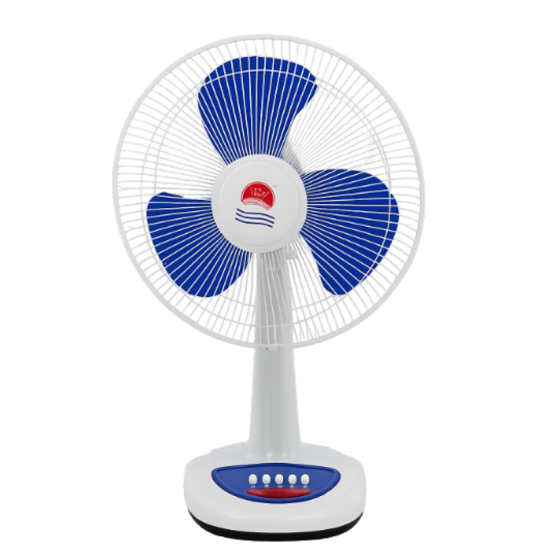 Ventilator de birou 16 inch cu 3 pale alb/albastru 4 trepte de viteza FT 40