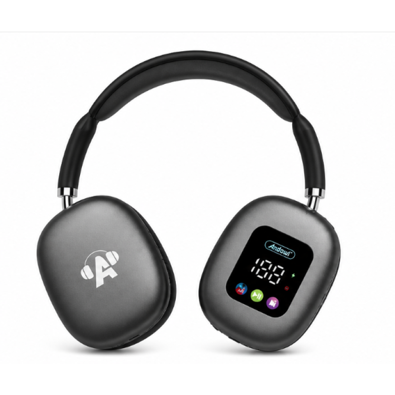 Casti wireless Andowl Q EM60 Bluetooth display LED control tactil sunet stereo HiFi