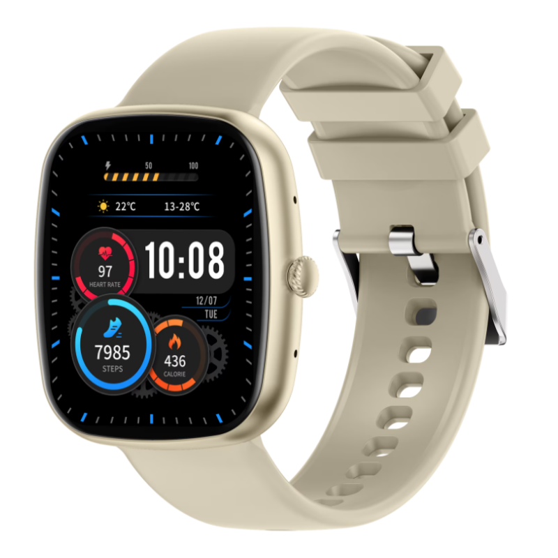 Ceas Smartwatch inteligent S5 BEJ cu functii de monitorizare sanatate