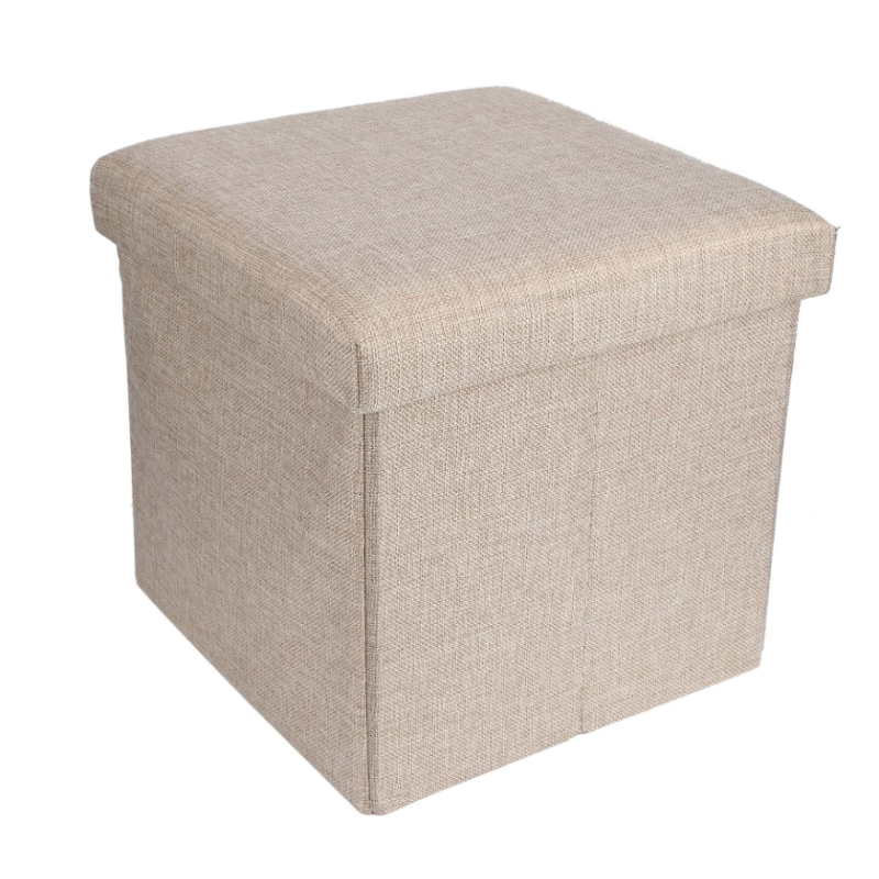 Cutie pliabila pentru depozitare tip taburet BEJ 30x30x30 cm PATRATA