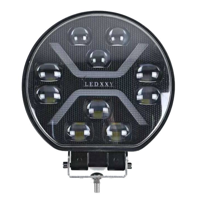 Proiector led auto Spider 1013 rotund 9 inch Off Road camion alb galben 12V 24V 10 LED