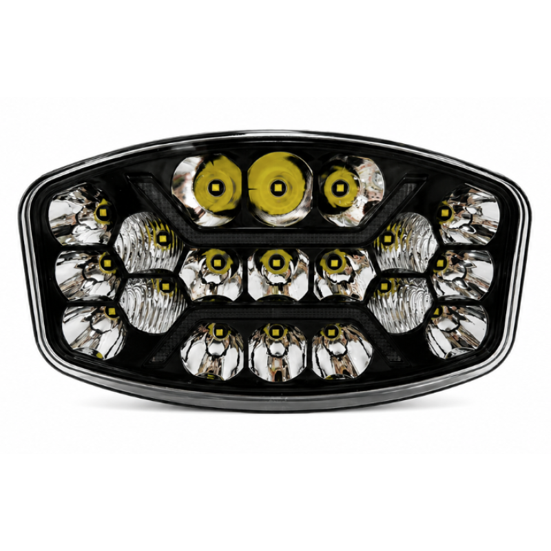 Proiector led auto dreptunghiular de 9 inch Off Road camion alb galben 12V 24V 19 LED