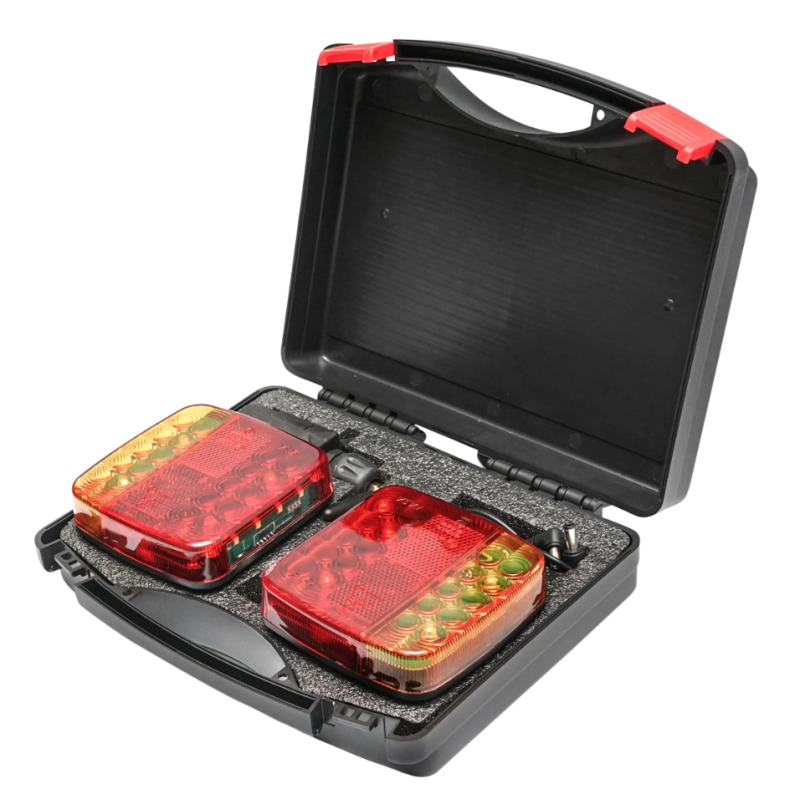 Set 2 lampi magnetice cu control wireless 12/24V 5 functii Pentru Remorca Magnetica Fara Fir