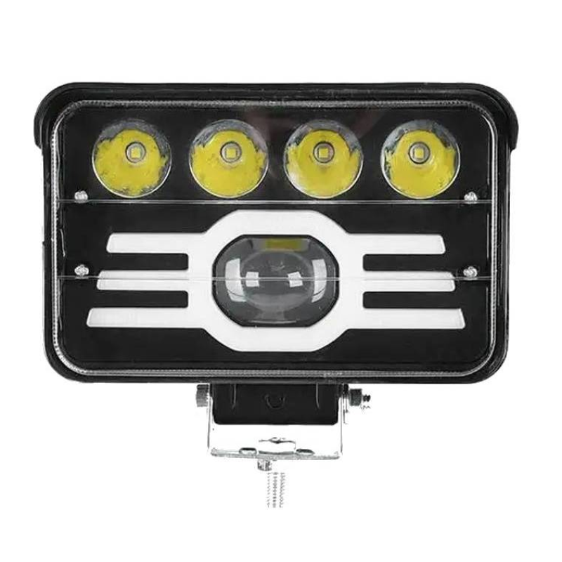 Proiector led auto dreptunghiular 3 INCH bicolor alb si galben pozitii si lupe 78W
