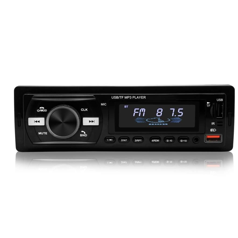 Radio Auto 1 DIN Bluetooth MP3 Player USB TF Card AUX FM Stereo Telecomanda si incarcare USB