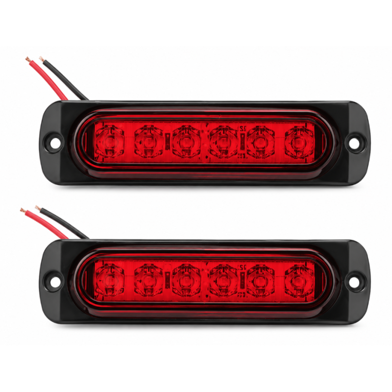 Set 2 mini Lampi LED Rosii laterale de Gabarit 12V 24V pentru Camion Remorca Platforma si Utilaje