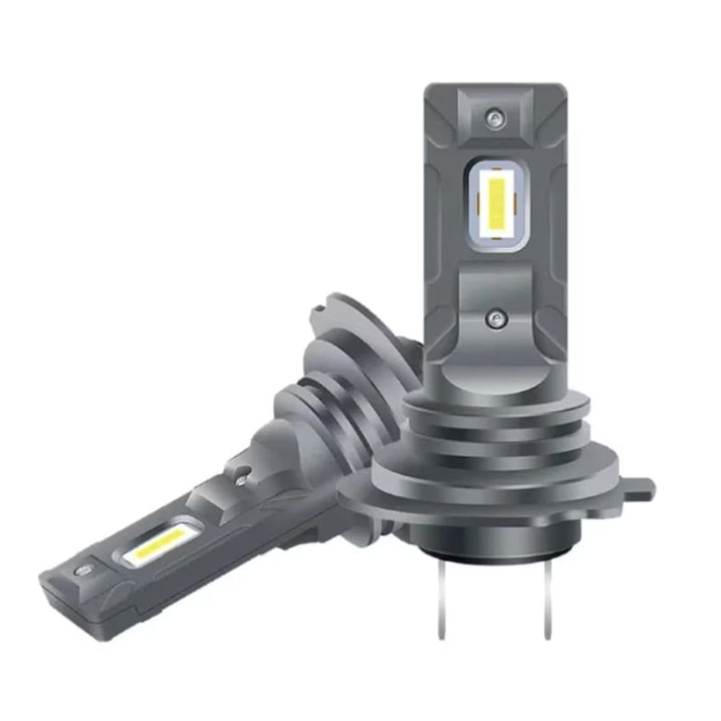 Set 2 becuri auto LED W H7 de 120W cu 15000Lm 12V 6000K lumina alb rece