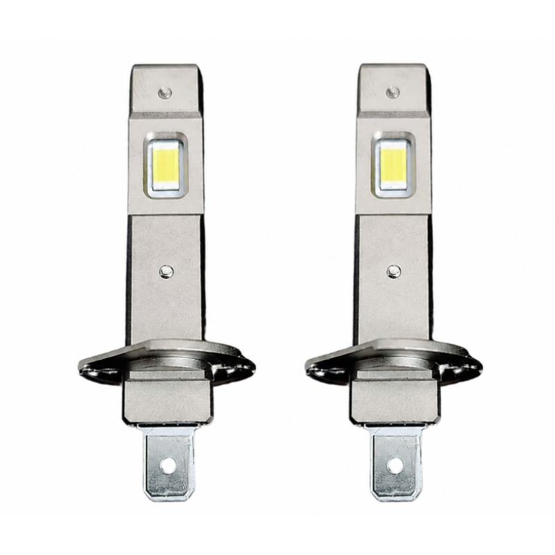 Set 2 becuri auto LED W H1 de 120W cu 15000Lm 12V 6000K lumina alb rece