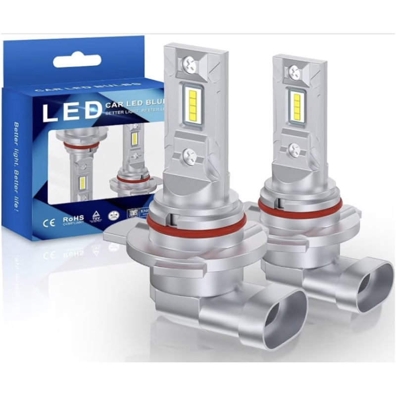 Set 2 becuri auto LED W HB4 (9006) de 120W cu 15000Lm 12V 6000K lumina alb rece