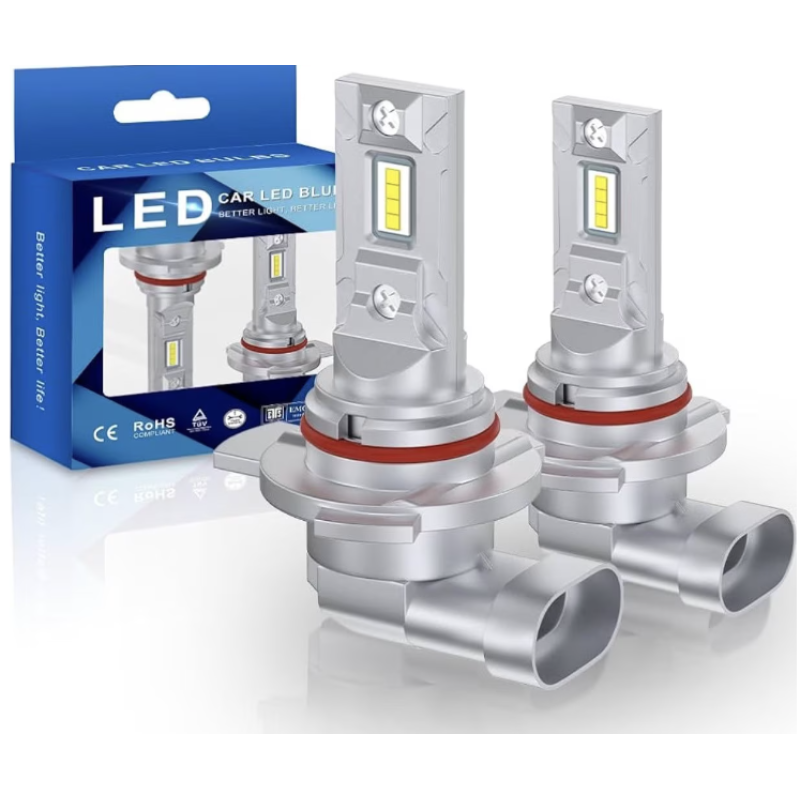 Set 2 becuri auto LED W HiR2 (9012) de 120W cu 15000Lm 12V 6000K lumina alb rece