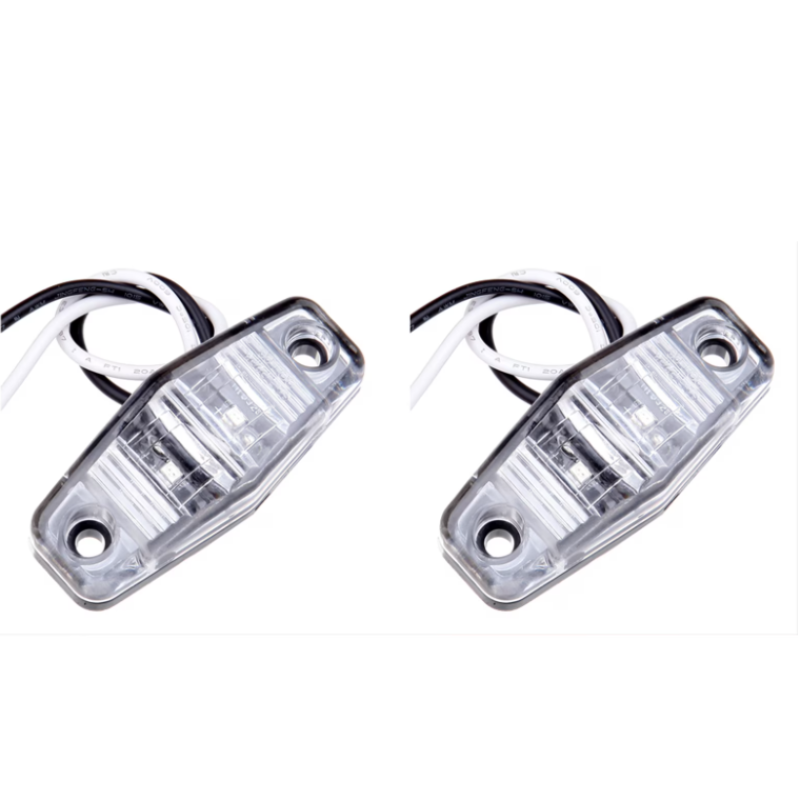 Set 2 Mini Lampi LED de gabarit Laterale ALBE 12V/24V Carcasa Transparenta