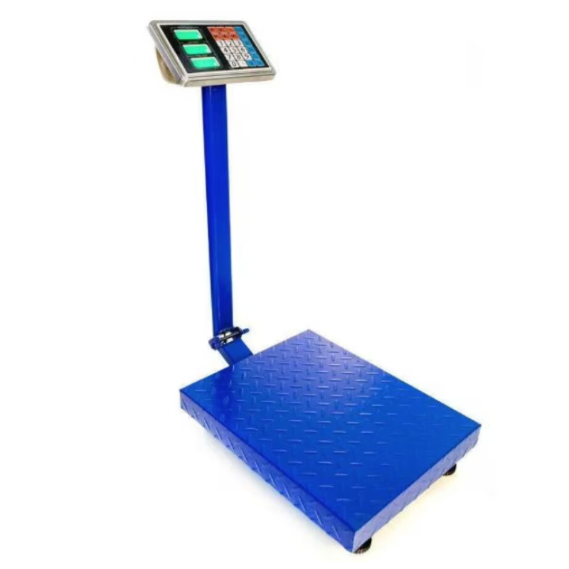 Cantar Electronic 350 kg cu Acumulator si Platforma metalica din tabla striata brat rabatabil
