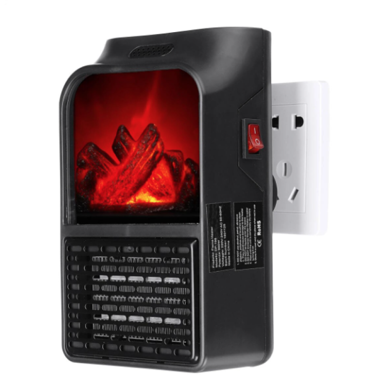 Aeroterma Flame Heater portabila tip SEMINEU cu telecomanda si efect de flacara