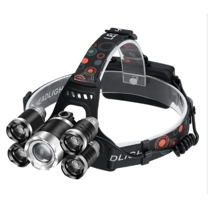 Lanterna de CAP cu zoom T44, LED Q5, COB, T6