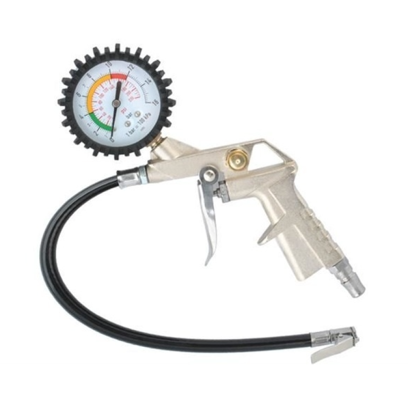 Pistol Umflat pentru Compresor cu Manometru si Furtun 35cm