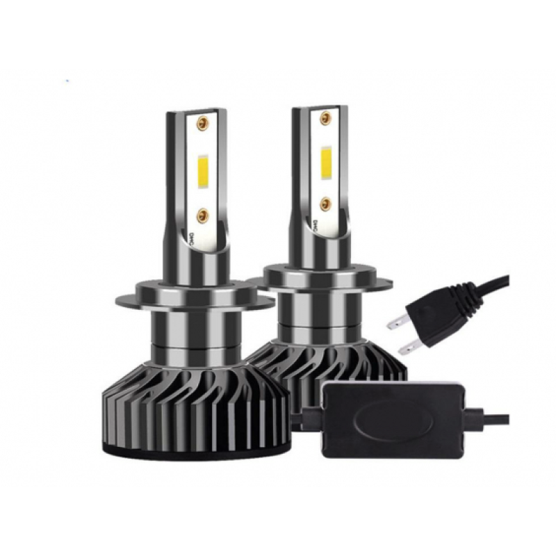 Set 2 becuri LED H7 F2 MINI COB 100W lumina alb-rece 12.000 lumeni