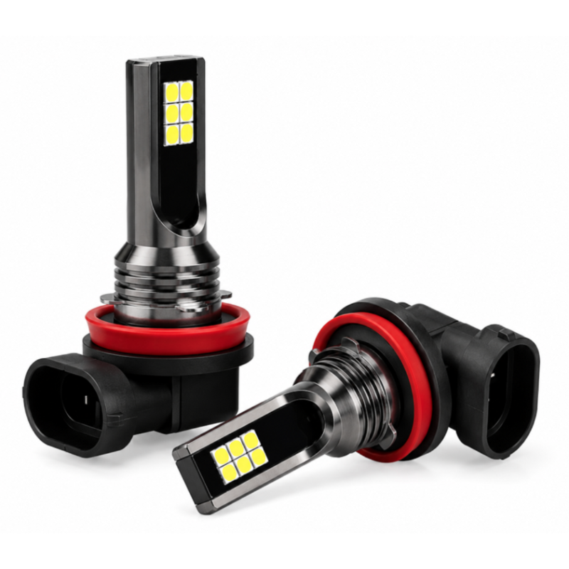 Set 2 becuri auto H11/H8 12 LED putere 80W temperatura 6000K