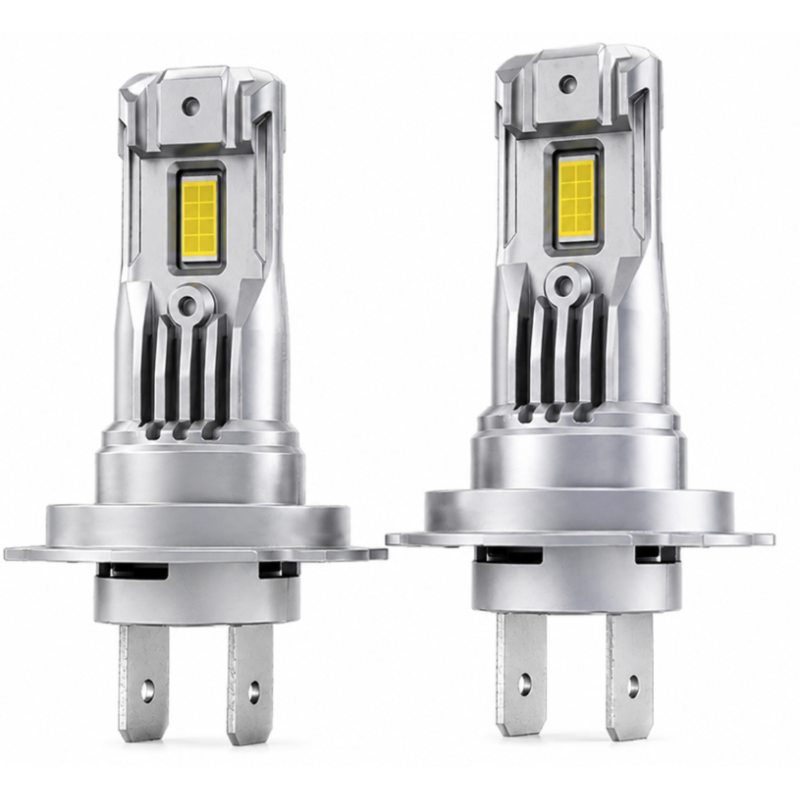 Set 2 becuri auto LED FQ5 H7 cu ventilator 12V putere 180W culoare 6000K 2 SMD 10000LM/bec