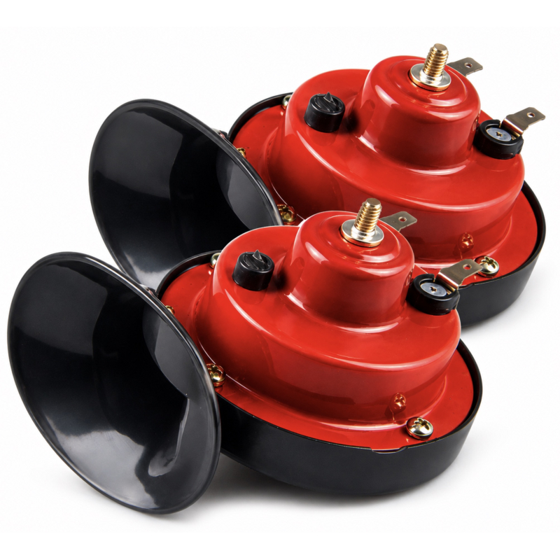 Set 2 X Claxon ROSU 12V Auto universal