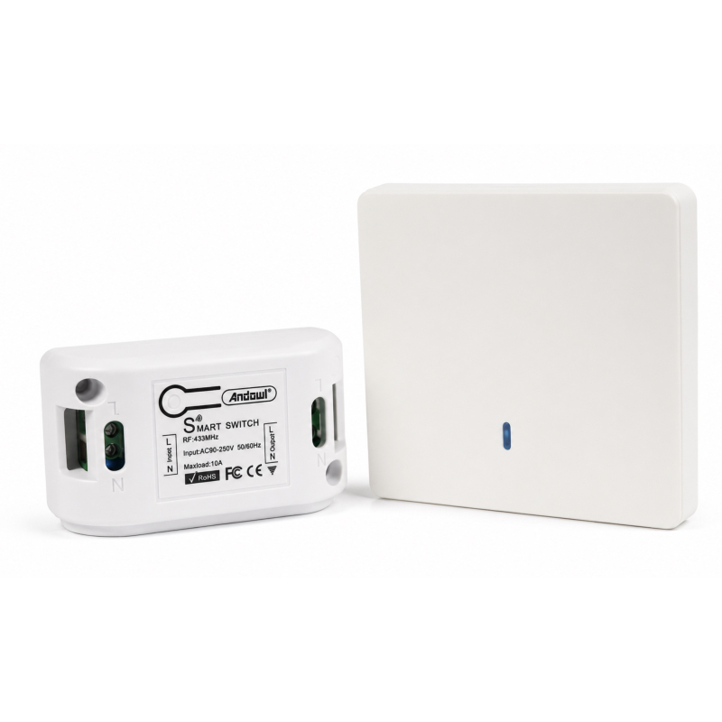 Intrerupator inteligent wireless pentru iluminat sau alimentare Andowl Q KG09