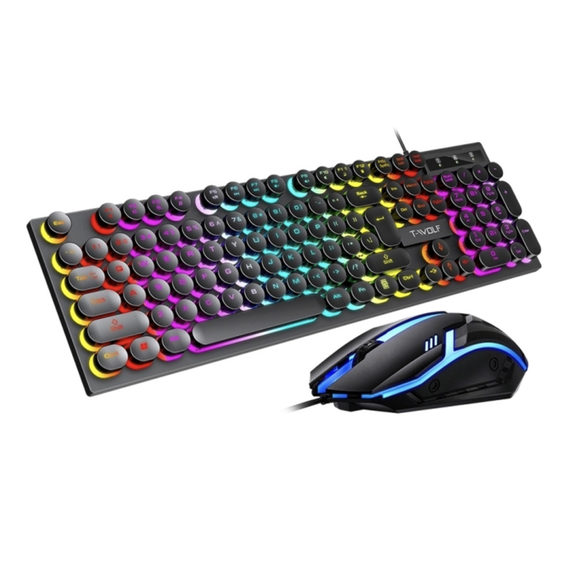 Set Gaming Tastatura cu iluminare RGB si Mouse TF270