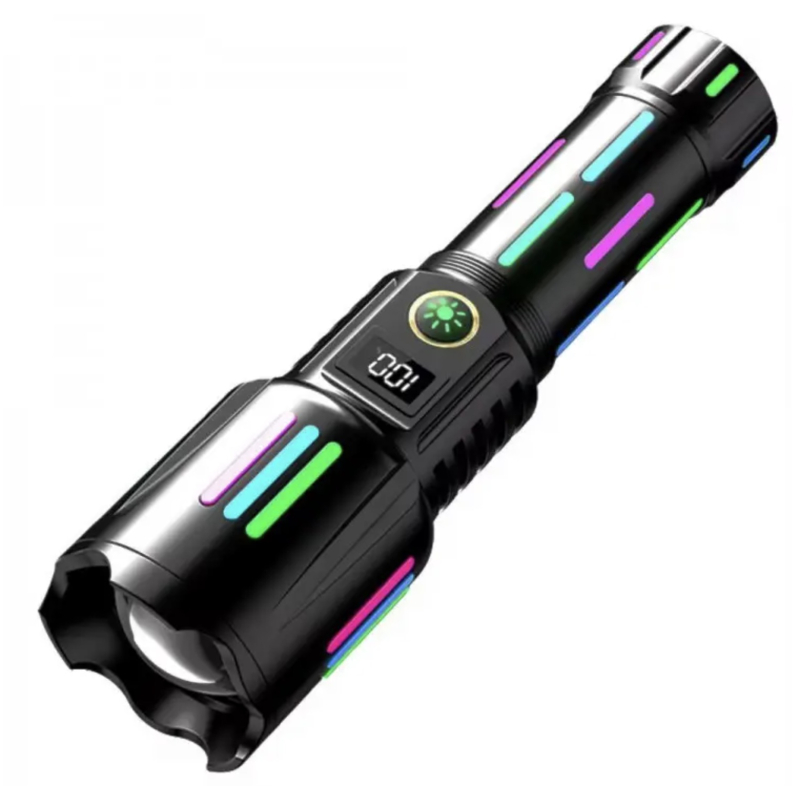 Lanterna tactica de mana L550 cu baterie 26650mah incarcare USB Type C si Zoom