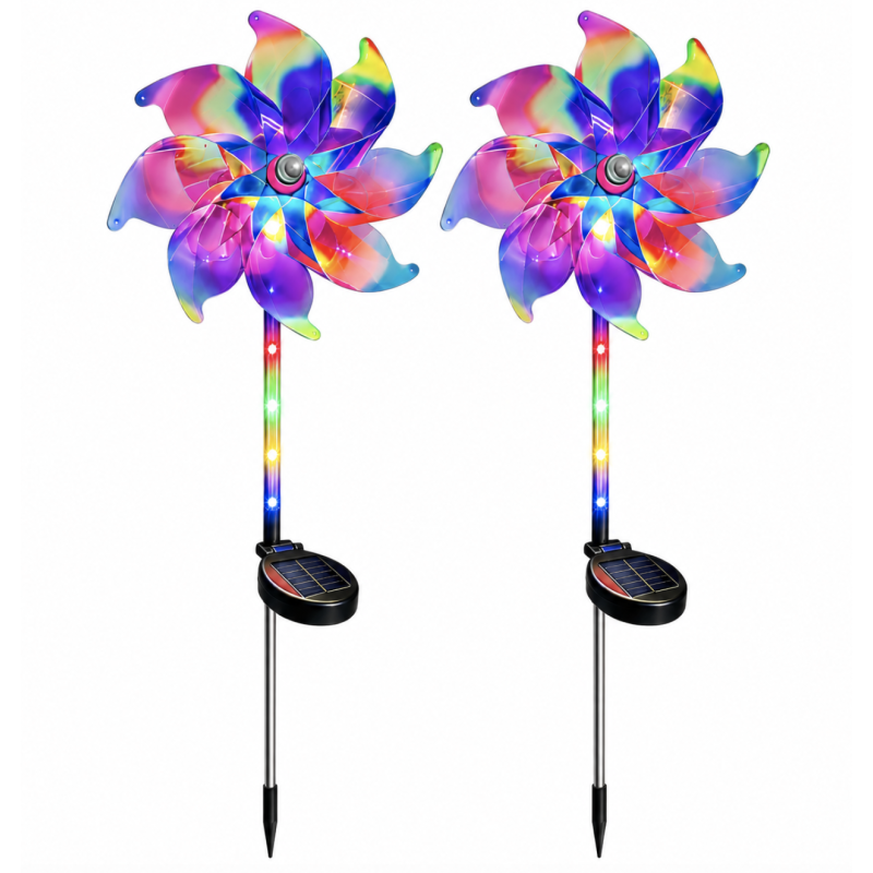 Set 2 Lampi solare decorative tip Morisca LED Multicolor cu schimbare automata a culorilor
