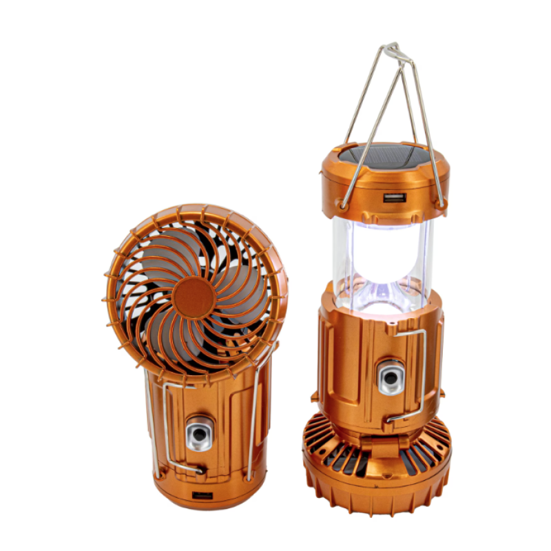 Lanterna solara portabila 3 in 1 cu ventilator de camping CB 9299F