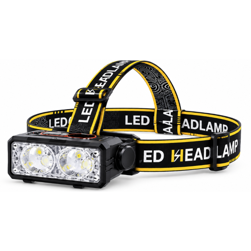 Lanterna de cap LED CB T141 reincarcabila USB senzor de miscare 2 LED