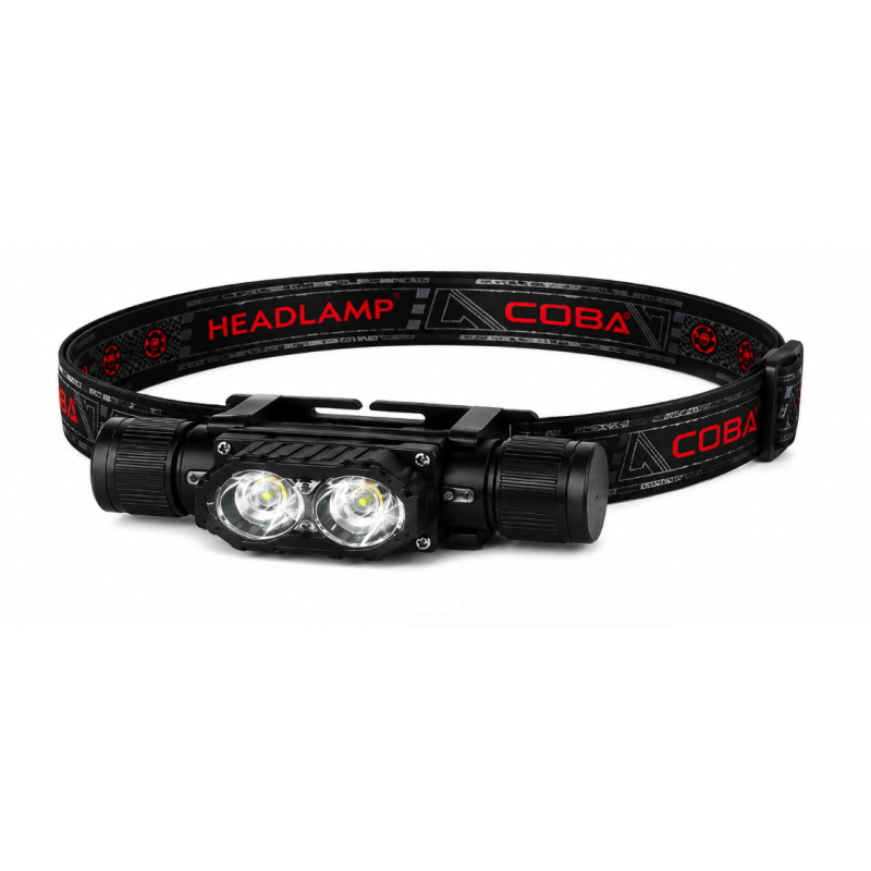 Lanterna de cap COBA CB T842 cu 2 LED de mare putere zoom reglabil acumulator 18650 Inclus