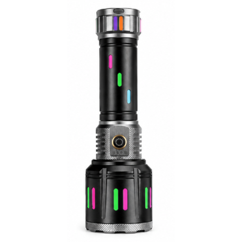Lanterna de mana LED Profesionala COBA CB G683 de 80W Acumulator 26650 USB Power Bank Raza pana la 1000m