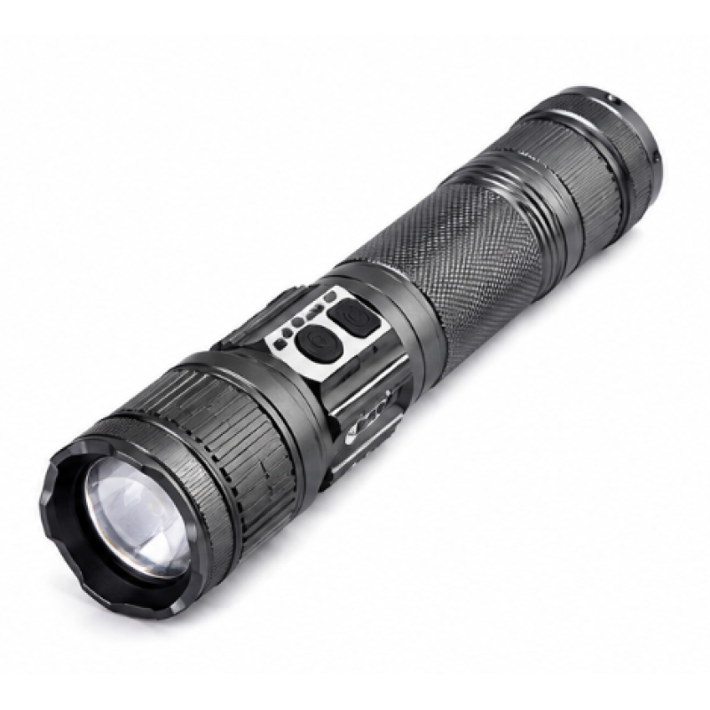 Lanterna LED Profesionala COBA CB G910 Zoom Telescopic 5 culori de lumina corp din aluminiu