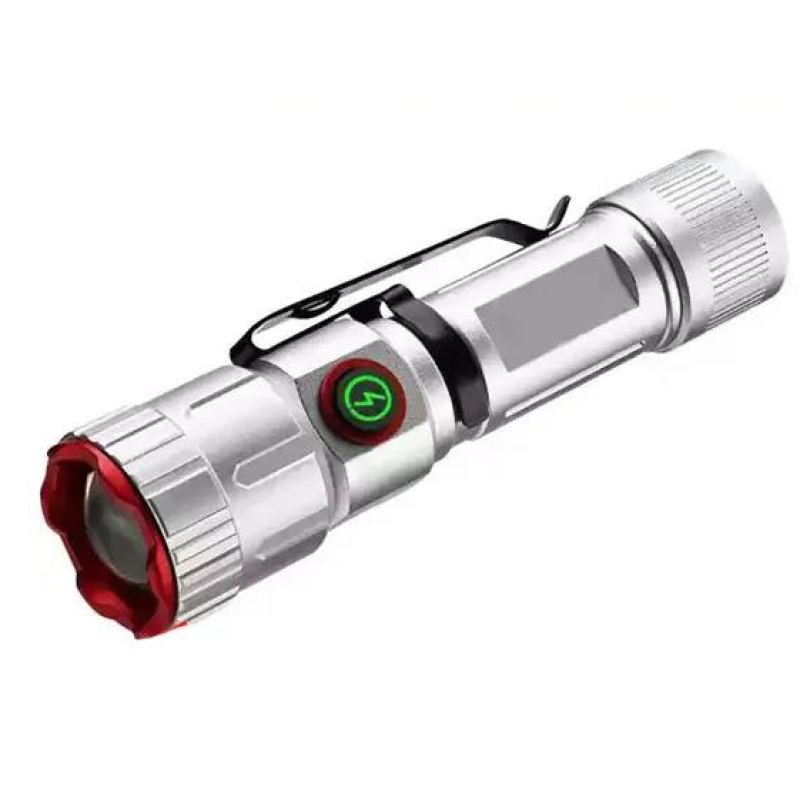Lanterna LED YEMAO YM F605X reincarcabila USB zoom telescopic magnet clips de prindere
