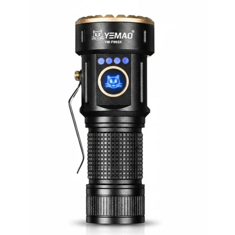 Lanterna de mana YEMAO YM F883X de 3000 lm Display Digital Zoom Telescopic Magnet