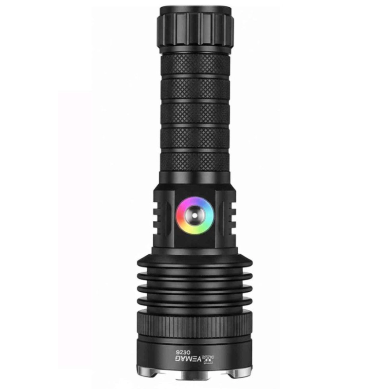 Lanterna de mana LED YEMAO YM G236 TG de 50W cu Zoom Reglabil RGB USB Corp Metalic