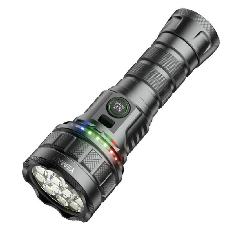 Lanterna de mana LED Profesionala YEMAO YM A12 de 7200 LM cu 12XTE + RGB
