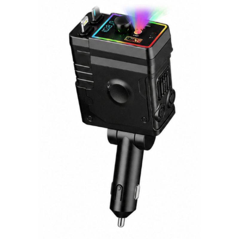 Incarcator Auto D25 putere 120W cu Iluminare LED RGB 7 Culori si Efect de Nebulizare