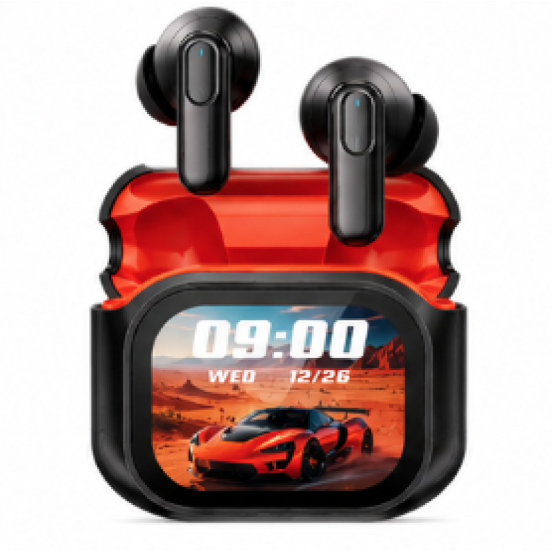Casti Wireless XG63 AI TWS Ecran Smart Color HD Bluetooth Gaming Display Digital si Carcasa cu incarcare