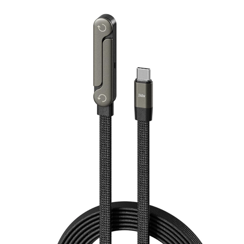 Cablu de incarcare USB C la USB C putere 240W cu Suport Integrat incarcare Rapida Transfer Date Suport Telefon